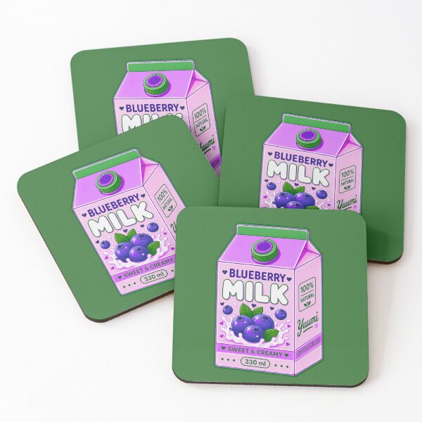 Item preview, Kawaii Blueberry Milk Carton | Cute Purple & Pink Drink Aesthetic designed and sold by Aimetoi.