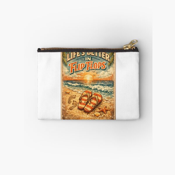 Item preview, Life’s Better in Flip Flops – Vintage Summer Beach Poster designed and sold by UrbanStatic.