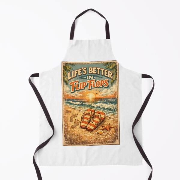 Item preview, Life’s Better in Flip Flops – Vintage Summer Beach Poster designed and sold by UrbanStatic.