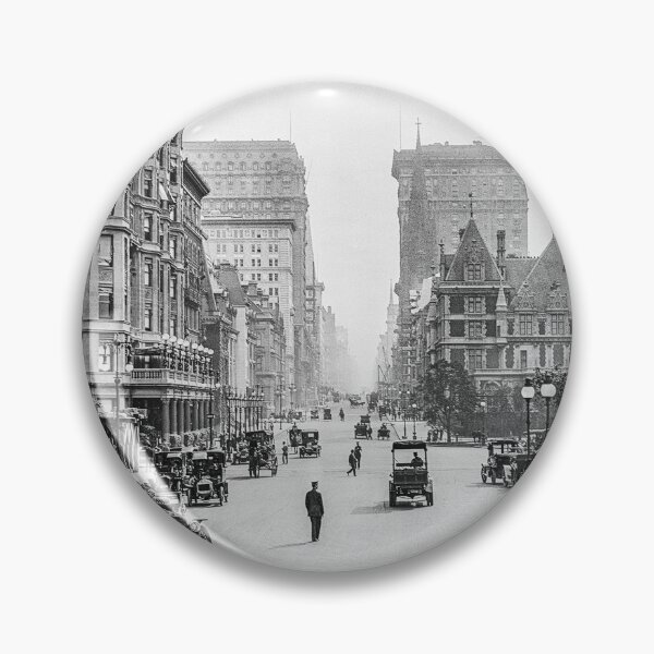 Item preview, Vintage Manhattan, Fifth Avenue, circa 1911, New York City black and white street view photograph designed and sold by Astrid Arkhangelsky.
