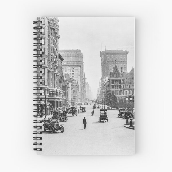 Item preview, Vintage Manhattan, Fifth Avenue, circa 1911, New York City black and white street view photograph designed and sold by Astrid Arkhangelsky.