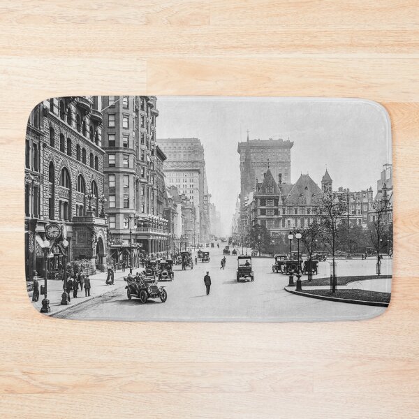 Item preview, Vintage Manhattan, Fifth Avenue, circa 1911, New York City black and white street view photograph designed and sold by Astrid Arkhangelsky.