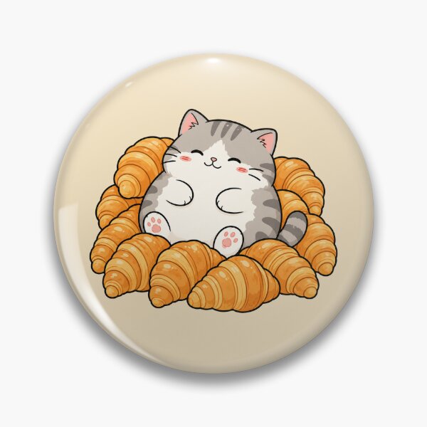Item preview, Cute Cat In Croissant Pile designed and sold by MonkiFlipp.