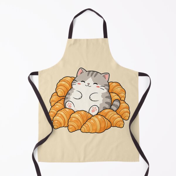 Item preview, Cute Cat In Croissant Pile designed and sold by MonkiFlipp.