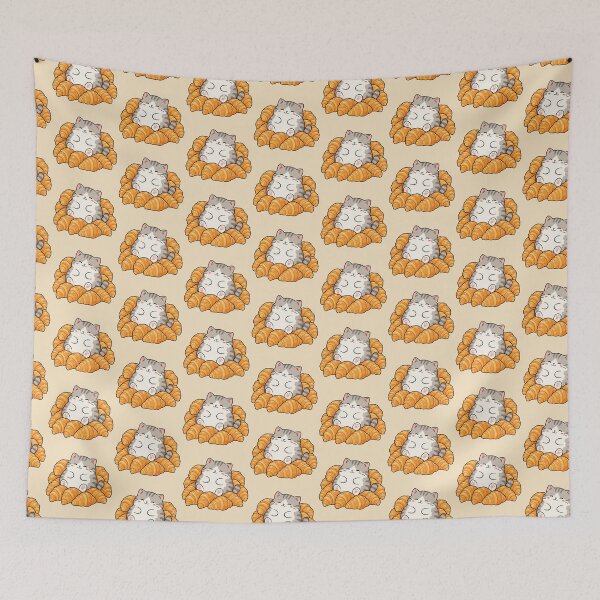 Item preview, Cute Cat In Croissant Pile designed and sold by MonkiFlipp.