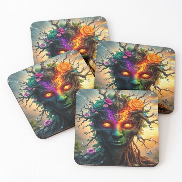 Item preview, Impasto Surreal Nature Spirit with Floral Energy designed and sold by FotoworldEdel.
