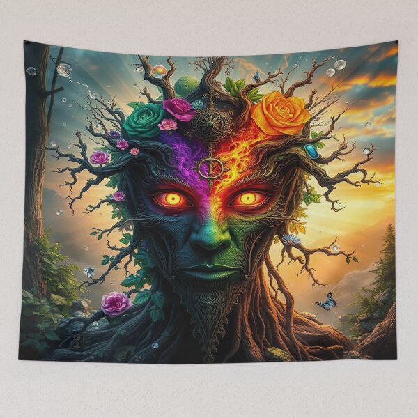 Item preview, Impasto Surreal Nature Spirit with Floral Energy designed and sold by FotoworldEdel.