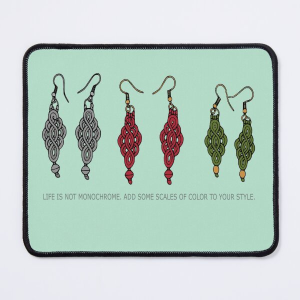 Item preview, Boho Macrame Earrings – Colorful Minimal Line Art Soft Mind Edition designed and sold by Macramellennias.