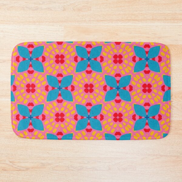 Item preview, Turquoise and Pink Flower Pattern designed and sold by Ellie&CharChar&Evy.