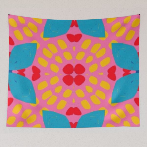 Item preview, Turquoise and Pink Flower Pattern designed and sold by Ellie&CharChar&Evy.