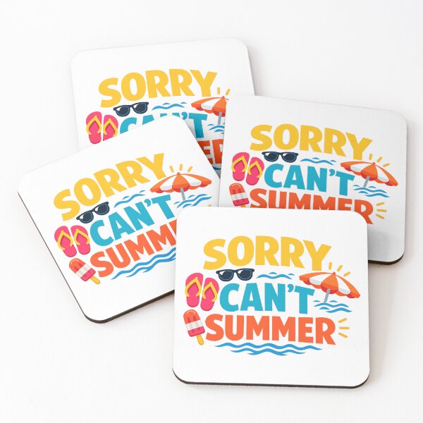 Item preview, Sorry Can’t Summer – Bold Minimalist Beach Typography T-Shirt designed and sold by UrbanStatic.