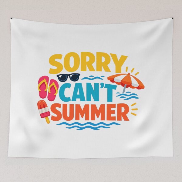Item preview, Sorry Can’t Summer – Bold Minimalist Beach Typography T-Shirt designed and sold by UrbanStatic.