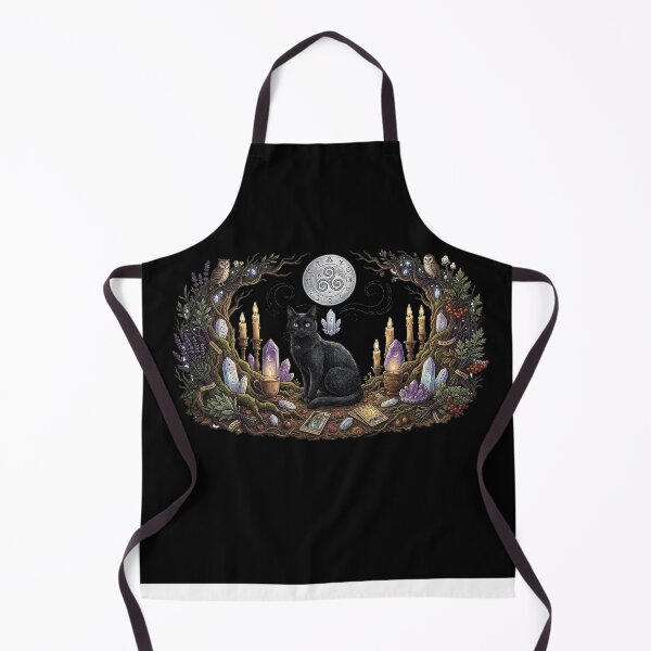 Item preview, Black Cat Witchy Tarot Night Illustration designed and sold by GrzywaM.