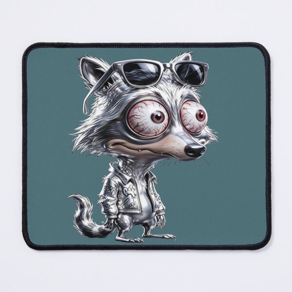 Item preview, Punk Wolf - Mascot with Bloodshot Eyes & Sunglasses designed and sold by RAYBIL.