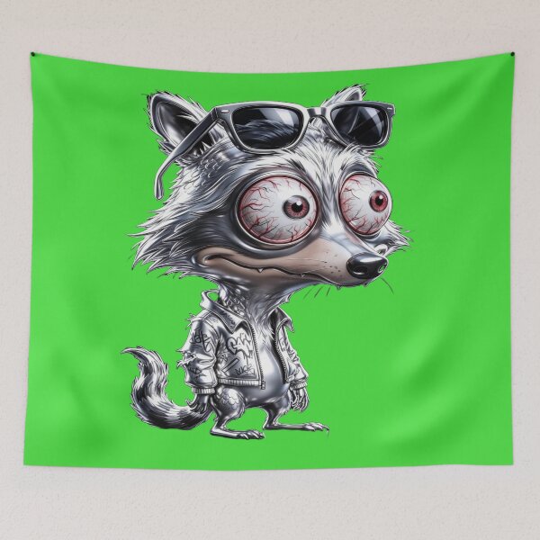 Item preview, Punk Wolf - Mascot with Bloodshot Eyes & Sunglasses designed and sold by RAYBIL.