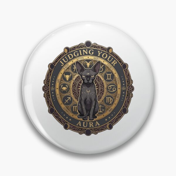 Item preview, Funny Sphynx Cat Zodiac Wheel Judging Your Aura designed and sold by Arc2020.