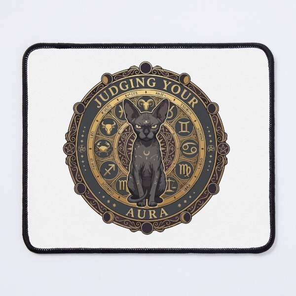 Item preview, Funny Sphynx Cat Zodiac Wheel Judging Your Aura designed and sold by Arc2020.
