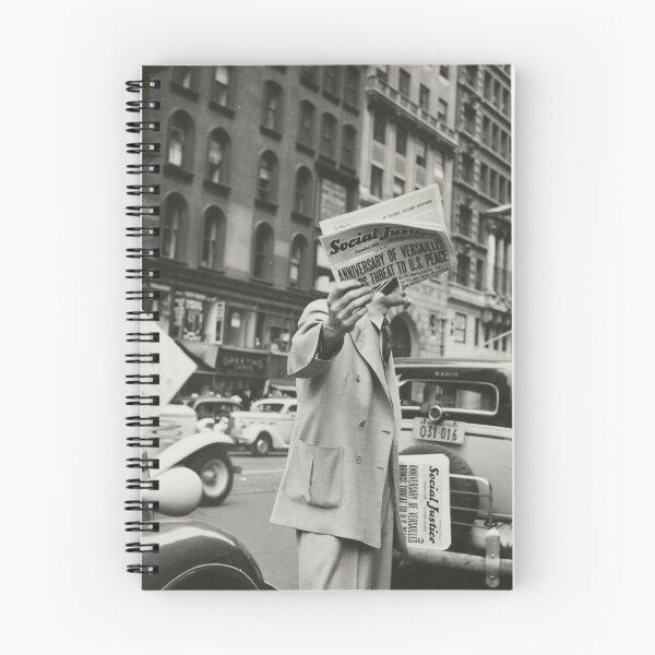 Item preview, The Daily News - Treaty of Versailles newspaper being sold on New York City street vintage black and white photograph designed and sold by Astrid Arkhangelsky.