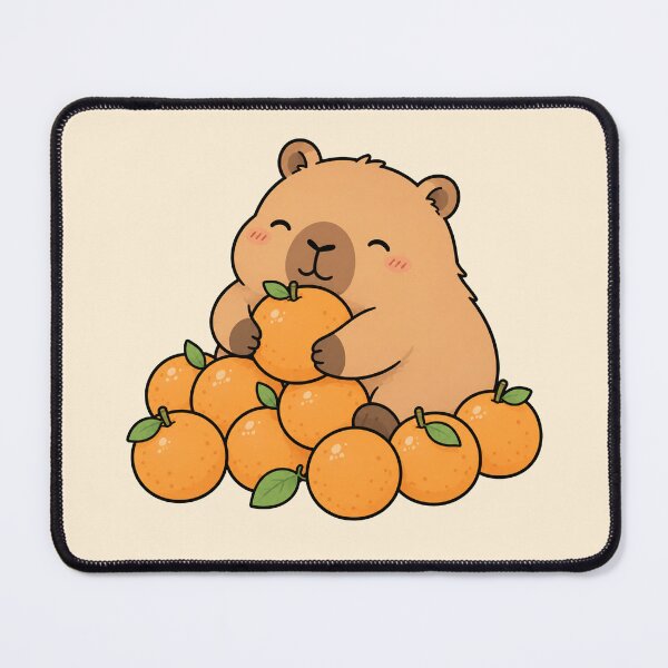 Item preview, Cute Capybara With Oranges designed and sold by MonkiFlipp.
