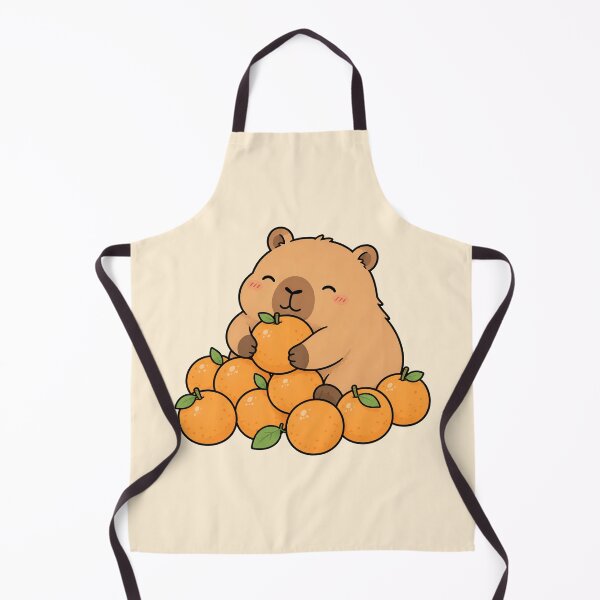 Item preview, Cute Capybara With Oranges designed and sold by MonkiFlipp.
