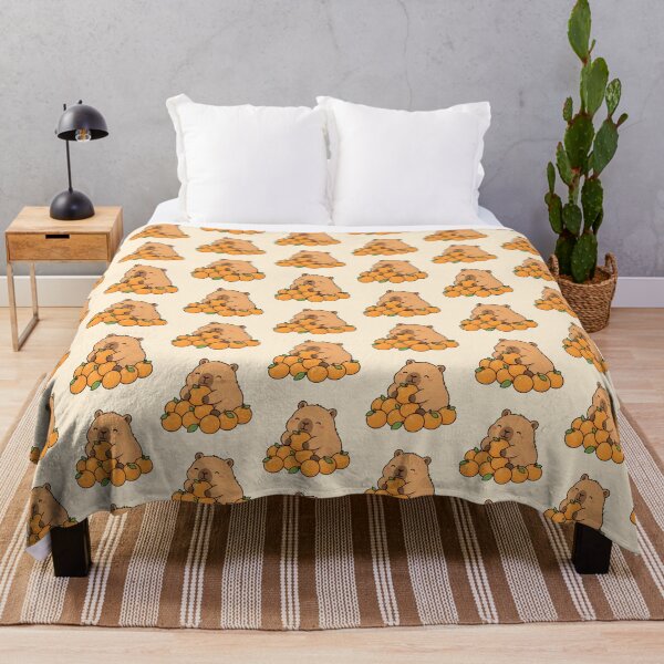 Item preview, Cute Capybara With Oranges designed and sold by MonkiFlipp.