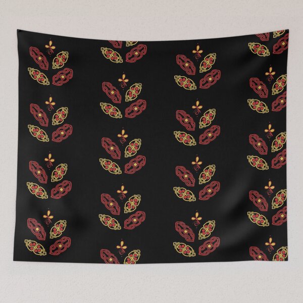Item preview, Zibu Angelic Symbol – Sacred Red & Gold Knotwork Art Black Edition  designed and sold by Macramellennias.