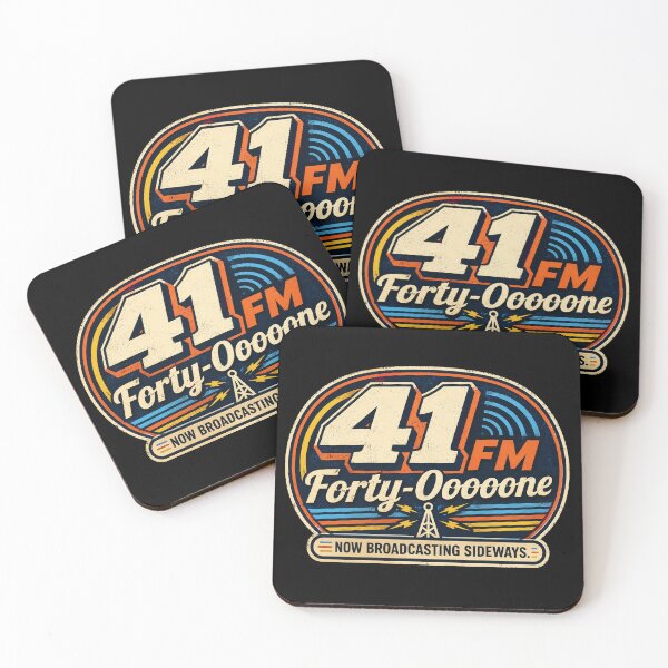 Item preview, 41 (forty-ooooone) SIDEWAYS SOCIETY COLLECTION - DJ COLLECTION - Forty-Ooooone FM Retro radio station logo - Now Broadcasting Sideways designed and sold by WheelieGdArt.