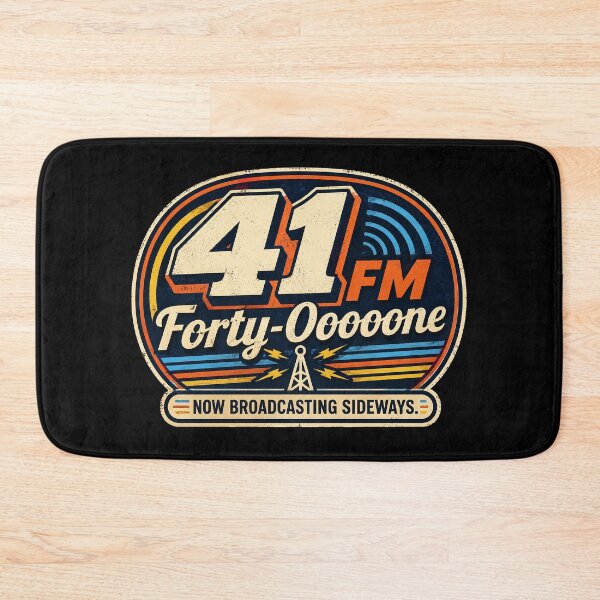 Item preview, 41 (forty-ooooone) SIDEWAYS SOCIETY COLLECTION - DJ COLLECTION - Forty-Ooooone FM Retro radio station logo - Now Broadcasting Sideways designed and sold by WheelieGdArt.