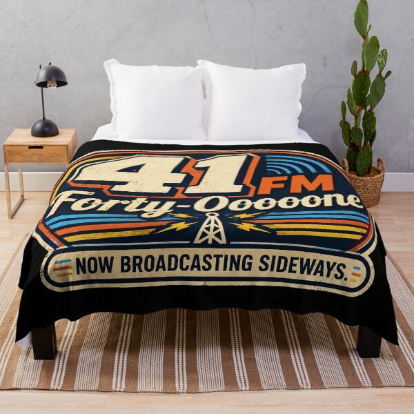 Item preview, 41 (forty-ooooone) SIDEWAYS SOCIETY COLLECTION - DJ COLLECTION - Forty-Ooooone FM Retro radio station logo - Now Broadcasting Sideways designed and sold by WheelieGdArt.