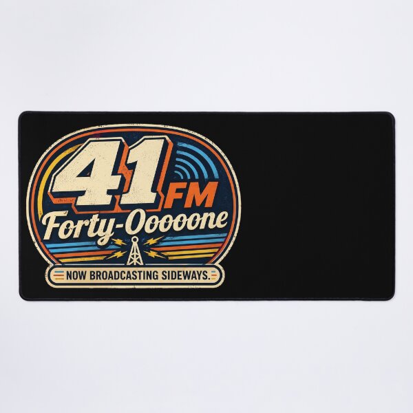 Item preview, 41 (forty-ooooone) SIDEWAYS SOCIETY COLLECTION - DJ COLLECTION - Forty-Ooooone FM Retro radio station logo - Now Broadcasting Sideways designed and sold by WheelieGdArt.