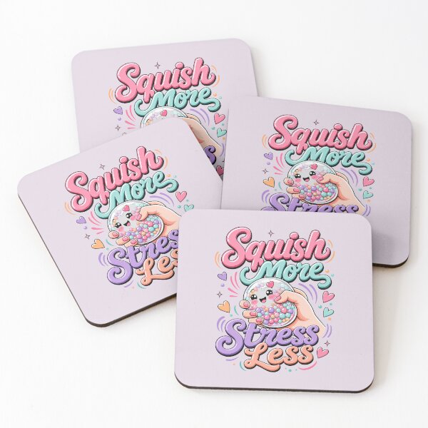 Item preview, Squish More Stress Less – Squeezing a Kawaii Squishy Dumpling designed and sold by EmeraldeaArt.