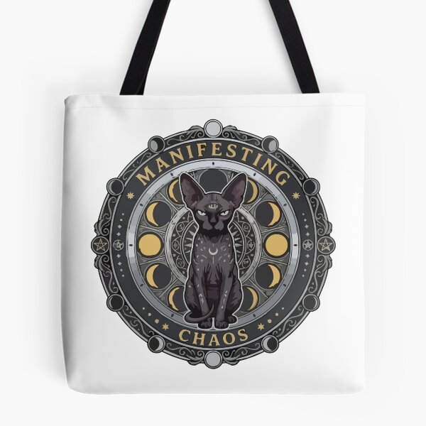 Item preview, Moon Phase Sphynx Cat Manifesting Chaos Occult Art designed and sold by Arc2020.