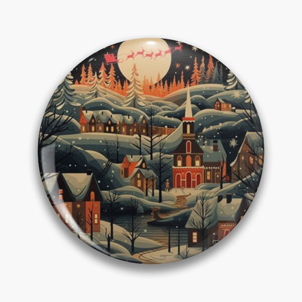 Item preview, Magical Christmas Village With Santa And His Sleigh designed and sold by GaffaDesigns.