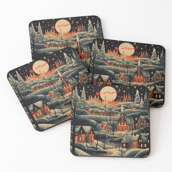 Item preview, Magical Christmas Village With Santa And His Sleigh designed and sold by GaffaDesigns.