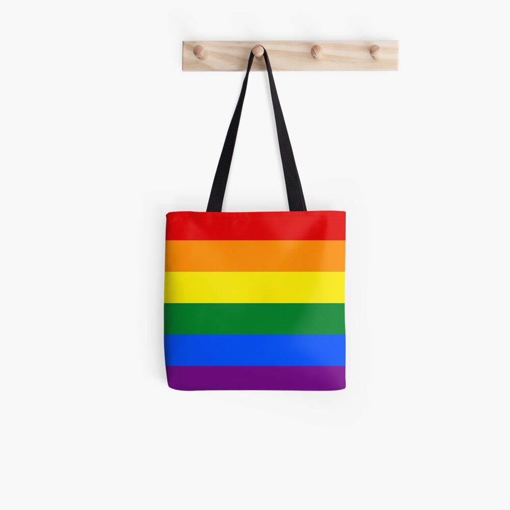 65 MCMLXV Lgbt Rainbow Flag Love Heart Print Organic Tote Bag Light Pink / Unisex / Onesize