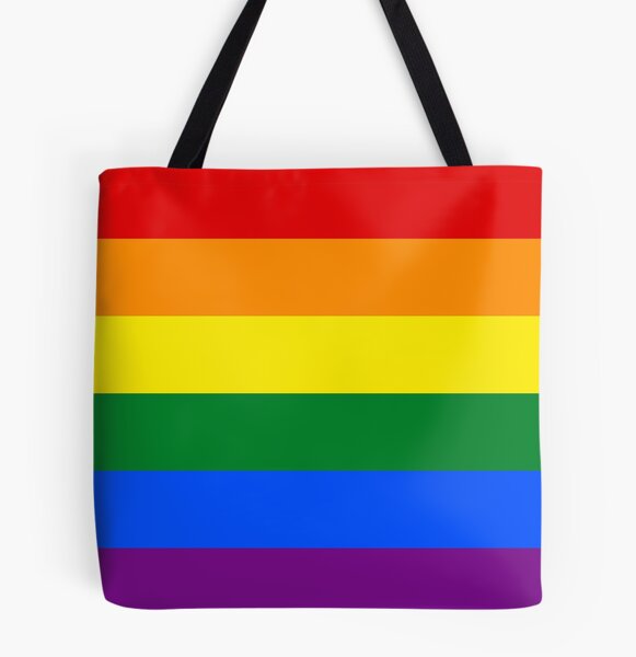 LGBT Watercolor Paint, Rainbow Flag, Gay Pride Art  Tote Bag for