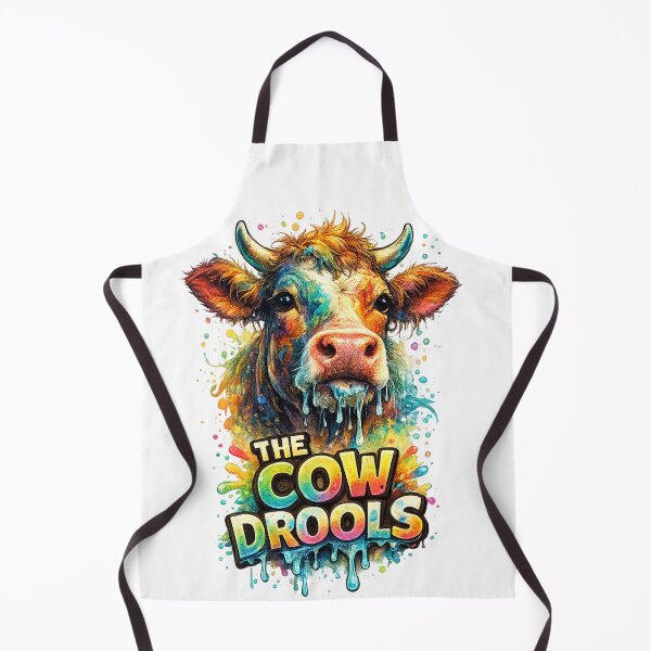 Item preview, The Cow Drools – Funny Colorful Cow designed and sold by CMA Design Studio.