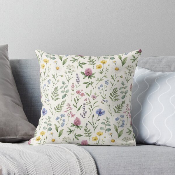 Item preview, Wildflower Garden – Elegant Watercolor Botanical Seamless Pattern designed and sold by Jandedan.