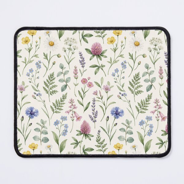 Item preview, Wildflower Garden – Elegant Watercolor Botanical Seamless Pattern designed and sold by Jandedan.