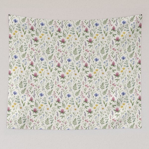 Item preview, Wildflower Garden – Elegant Watercolor Botanical Seamless Pattern designed and sold by Jandedan.