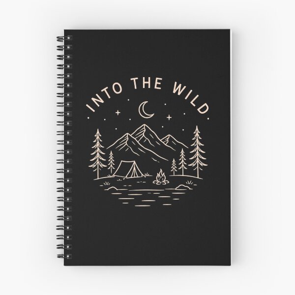 Item preview, Into the Wild | Minimal Camping Mountain Nature T-Shirt | Adventure Line Art Design designed and sold by Lynn Creates.