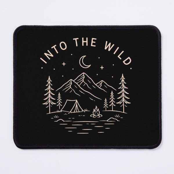 Item preview, Into the Wild | Minimal Camping Mountain Nature T-Shirt | Adventure Line Art Design designed and sold by Lynn Creates.
