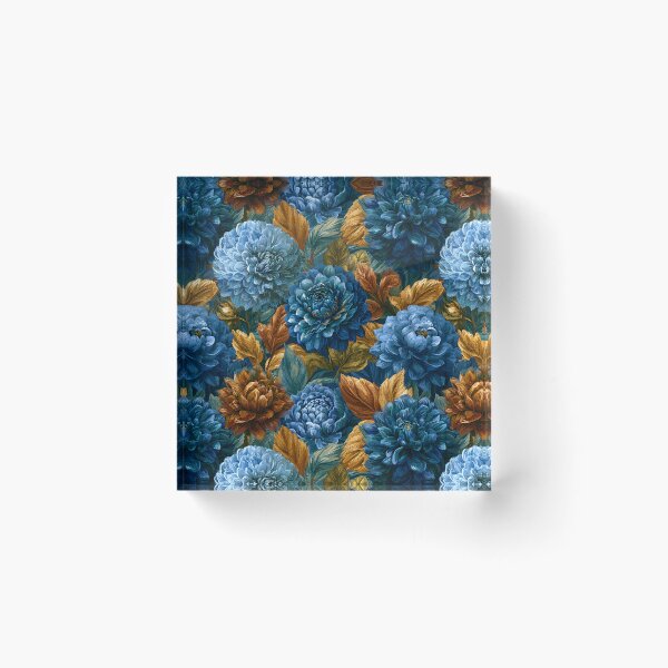 Item preview, Elegant Dahlias Floral  - Birth Flower Pattern  - Moms Day Gifts designed and sold by RoyalStarsPatts.
