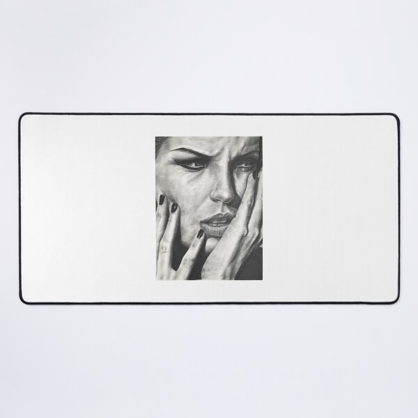 Item preview, Realism Woman Portrait Drawing – Emotion & Despair Art designed and sold by BoyanVBart.