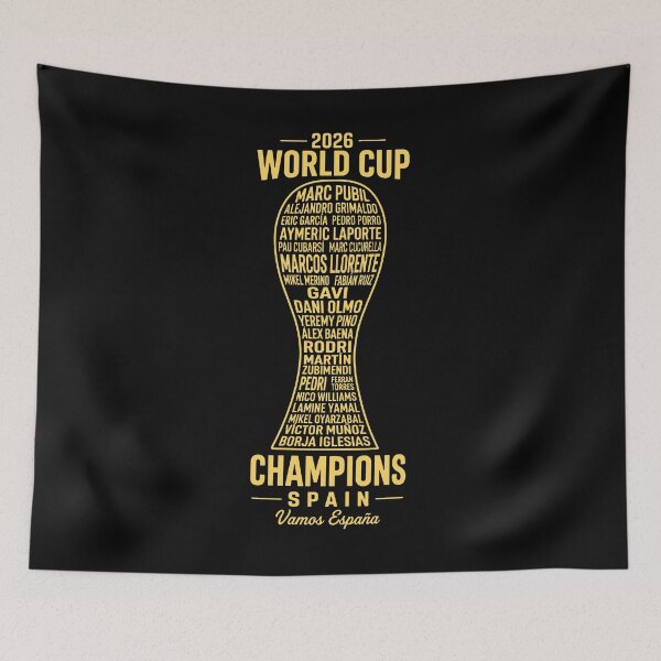 Item preview, Spain - 2026 World Cup - Champions - Vamos España - Lamine Yamal - Rodri - Pedri - Gavi designed and sold by cozygamerstore.