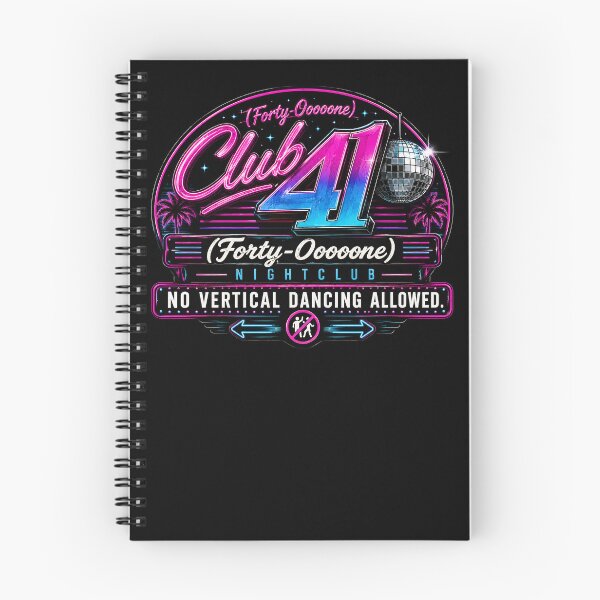 Item preview, 41 (forty-ooooone) SIDEWAYS SOCIETY COLLECTION - DJ COLLECTION - Club 41 Nightclub logo - No Vertical Dancing Allowed v2 designed and sold by WheelieGdArt.