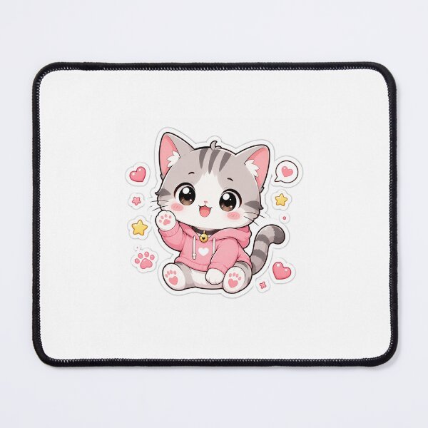 Item preview, Kawaii Cat Mascot Sticker - Cute Kitty Chibi Character` designed and sold by Chinnibujji.