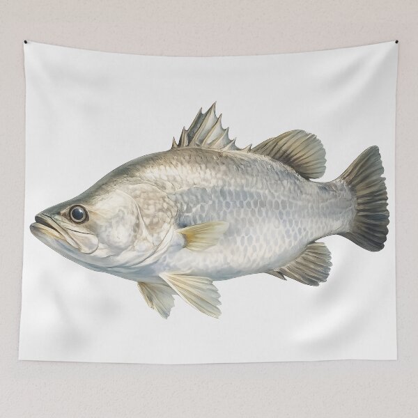 Item preview, Barramundi — Painted Portrait of an Iconic Native Fish designed and sold by Jaruart.