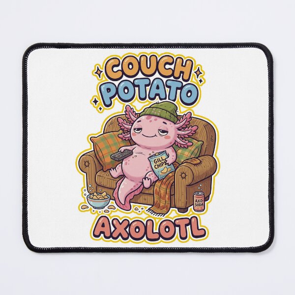 Item preview, Couch Potato Axolotl designed and sold by LOVEARTDESIGN.