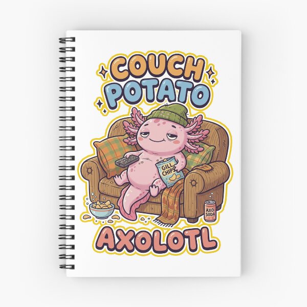 Item preview, Couch Potato Axolotl designed and sold by LOVEARTDESIGN.